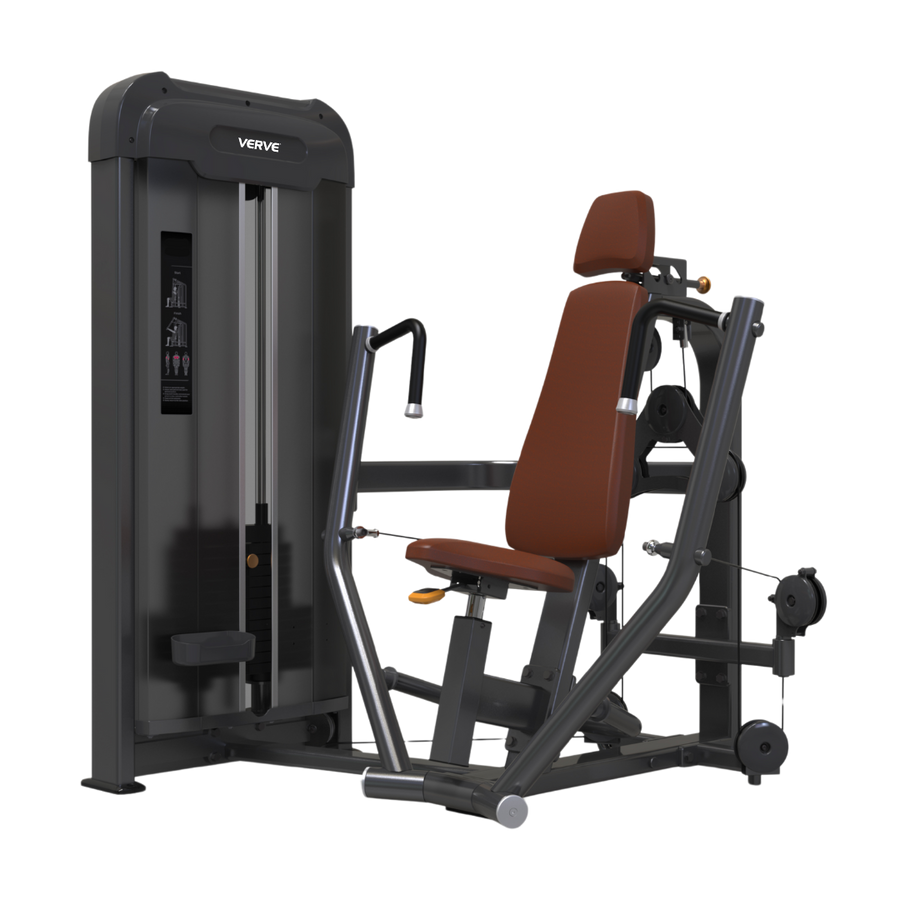 VERVE Pin Loaded Converging Chest Press (Brown) - Makoto Series