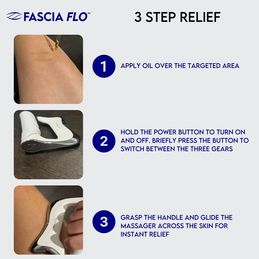 Fascia Flo Massager - White