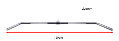 Lat Bar for Pulley Systems-Hard Chrome