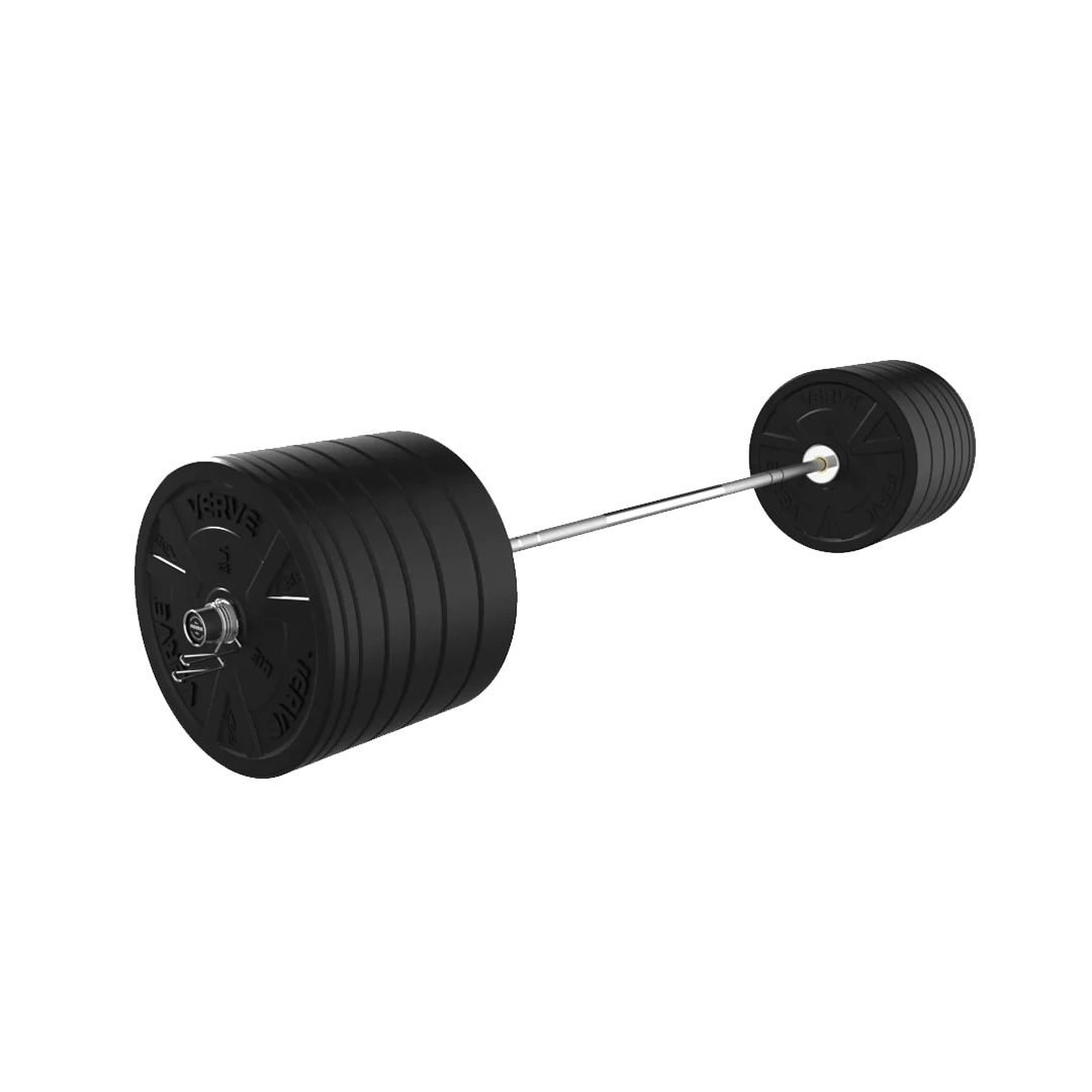 195kg Barbell Black Bumper Weight Set 15kg Bar 195kg-barbell-black-bumper-weight-set-15kg-bar