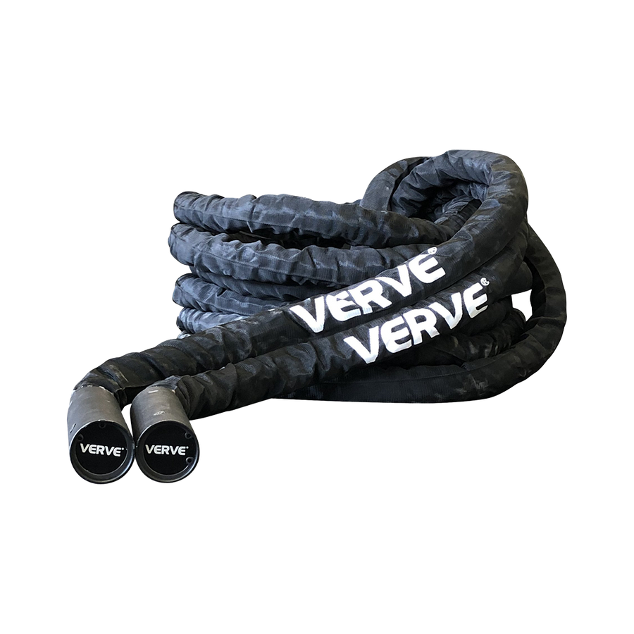 VERVE Premium Nylon Battle Rope with Aluminium Handles - 15m