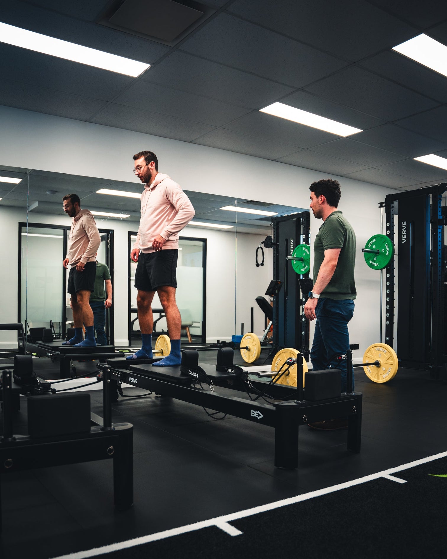 Physio and allied health training space fitted with controlled-loading rehab equipment