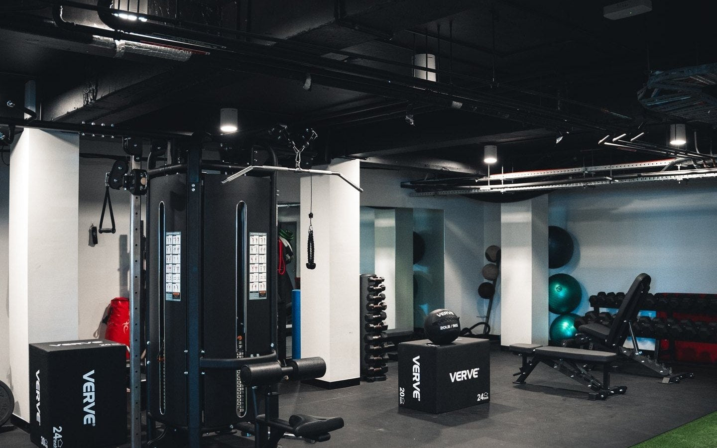 Recovery and training space with turf, VERVE fit-out