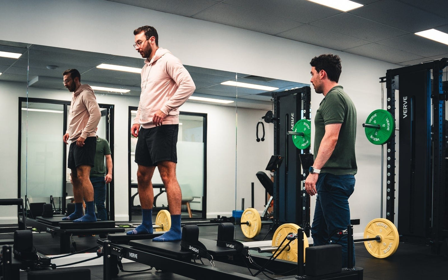 Physio and allied health training space fitted with controlled-loading rehab equipment