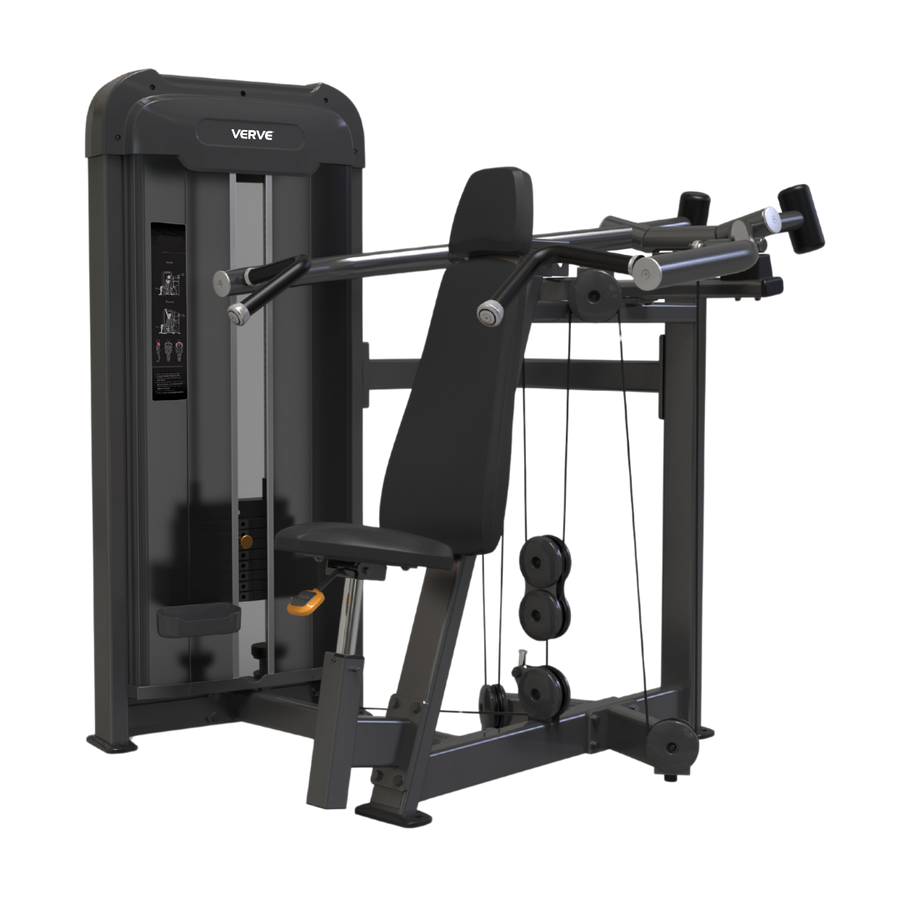 VERVE Pin Loaded Shoulder Press (Black) - Makoto Series