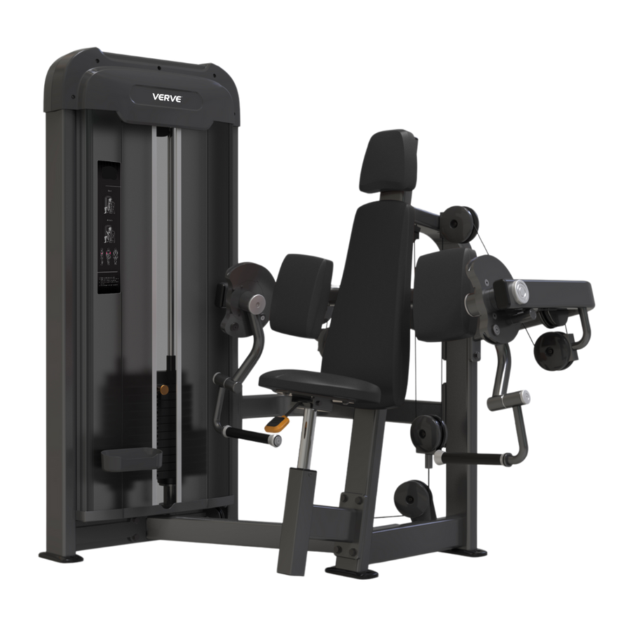 VERVE Pin Loaded Seated Biceps Curl (Black) - Makoto Series