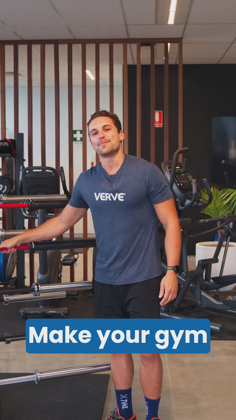 Plus Fitness Elite Olympic Barbell - Blue - 20kg