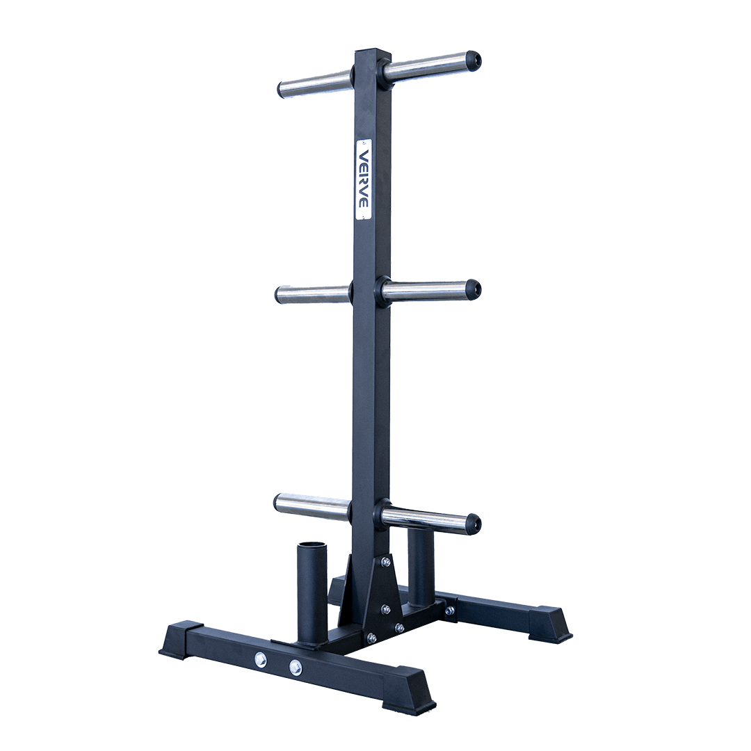 VERVE Olympic Weight Holder with Dual Barbell Storage