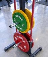 VERVE Olympic Weight Holder with Dual Barbell Storage