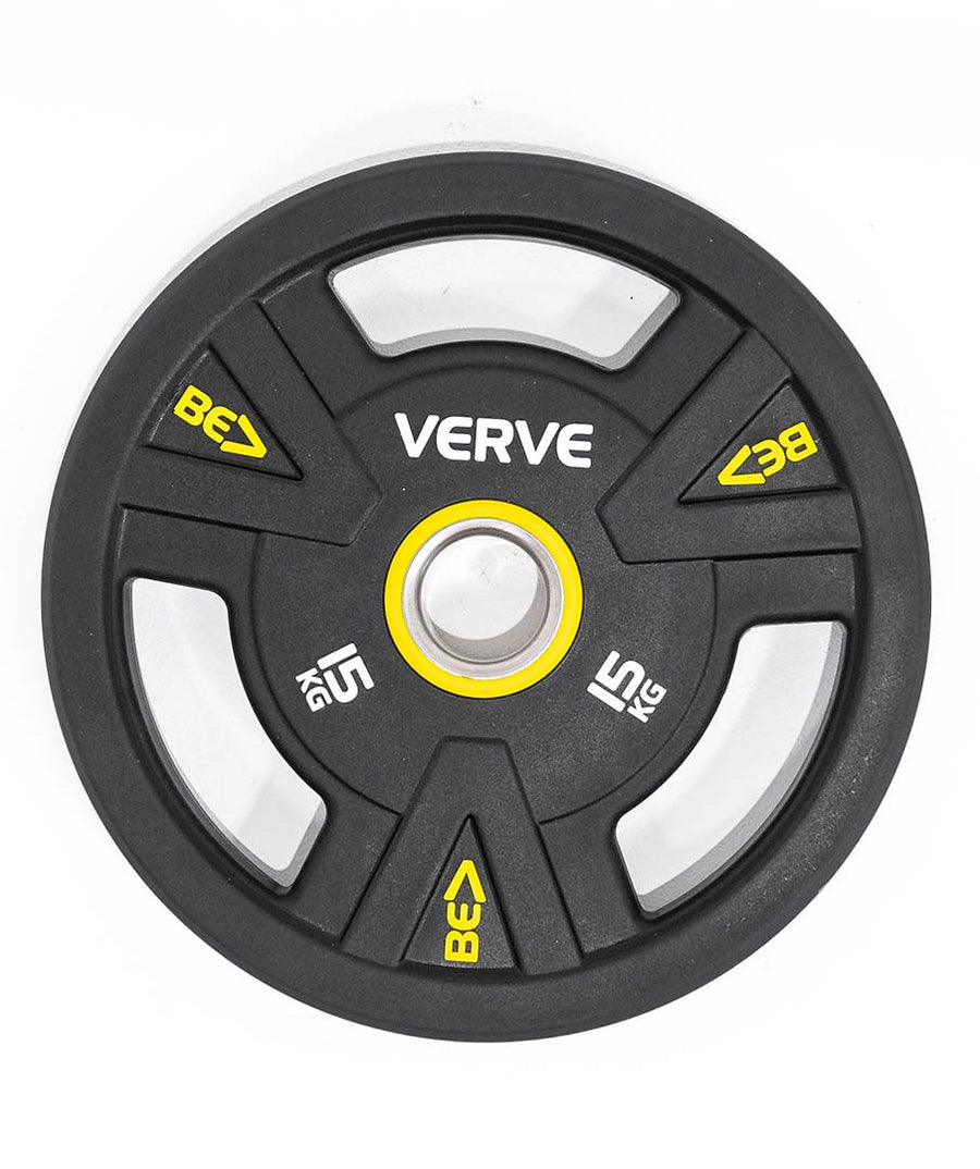 VERVE BE> PU Coated Tri Grip Olympic Plates