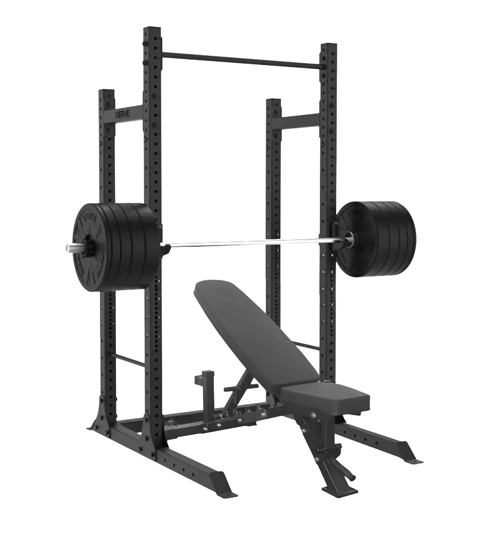Commercial Half Rack Package 170kg Commercial FID Bench MAVRIK B