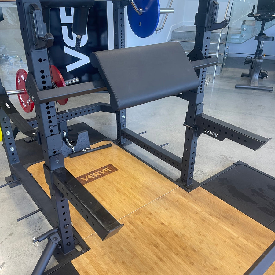 Hip Thruster and Preacher Curl Combo Rack Attachment