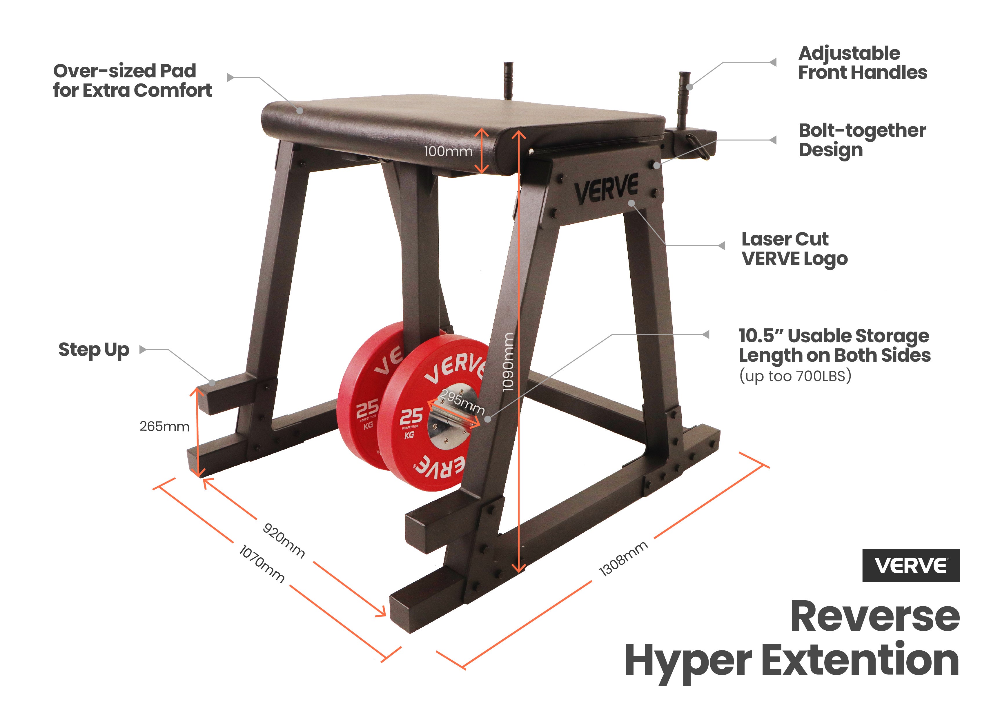 Reverse Hyperextension Machine Back Extension Flat Bench Lower