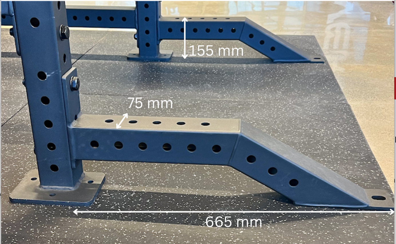 Foot Protection Form Rack Front Foot Extension for racks