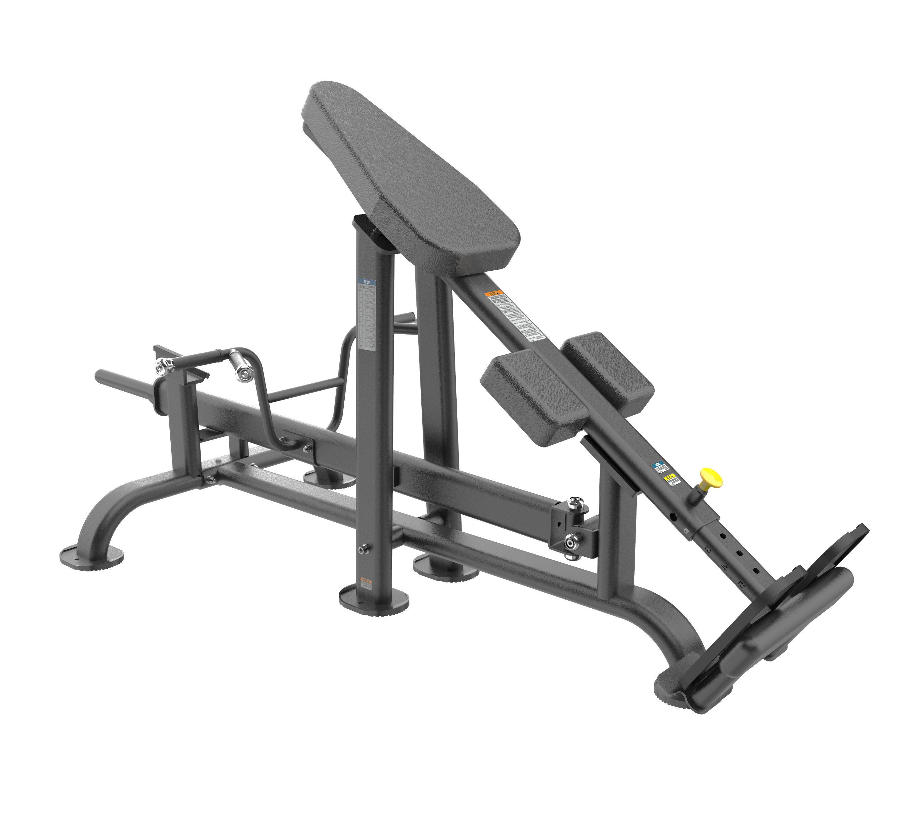 Incline lever clearance row machine