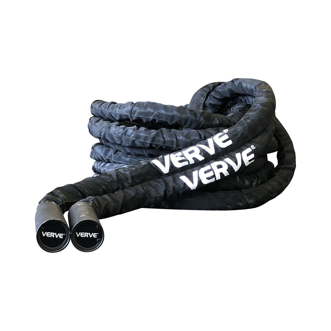 VERVE Premium Nylon Battle Rope with Aluminium Handles - 15m