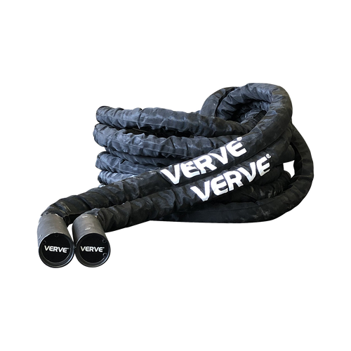 VERVE Premium Nylon Battle Rope with Aluminium Handles - 15m