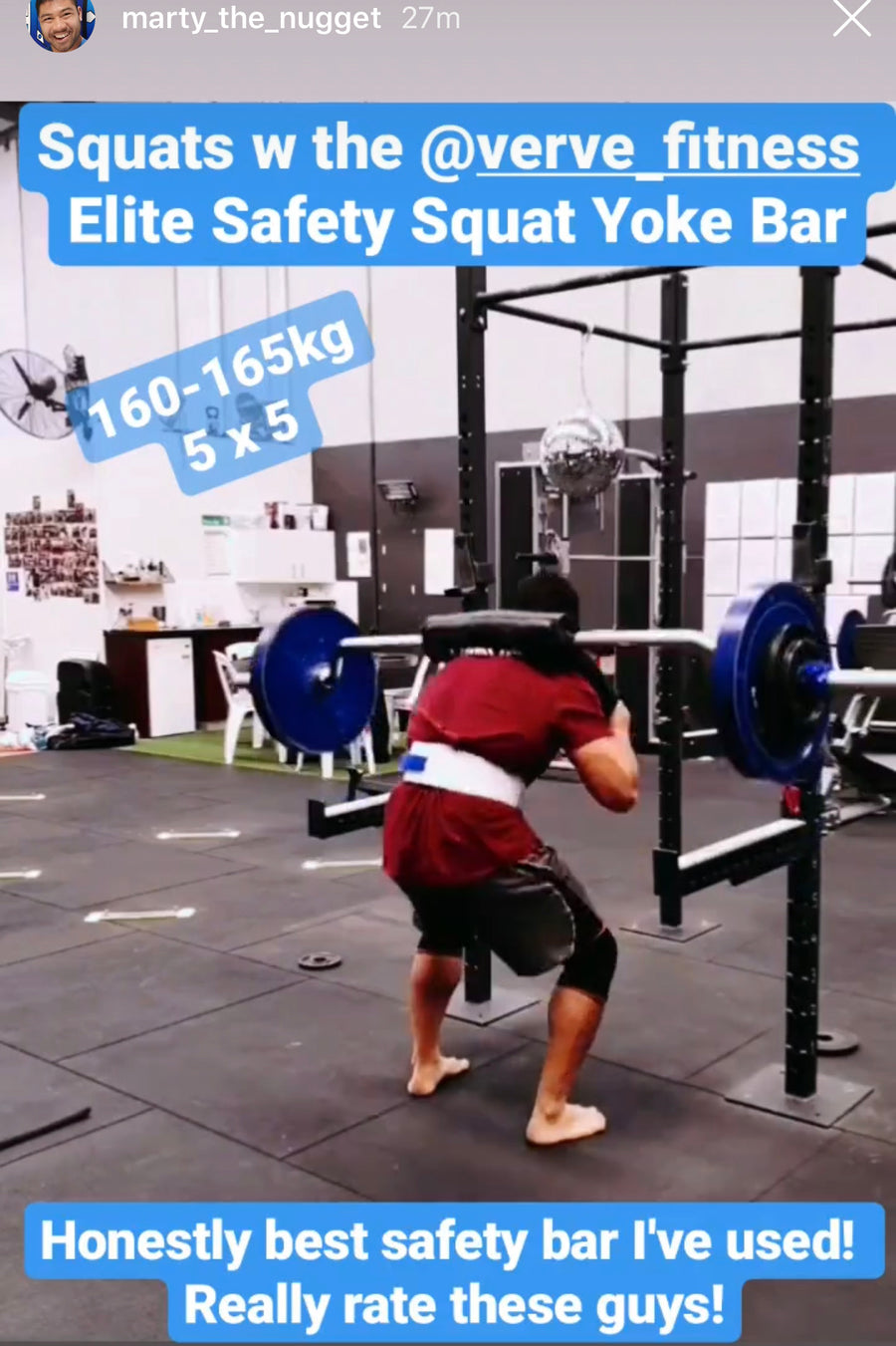 VERVE Elite Safety Squat Bar